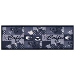 Berkfield Home Kitchen Carpet Washable Coffee Blue 60x180 cm