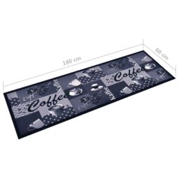 Berkfield Home Kitchen Carpet Washable Coffee Blue 60x180 cm - thumbnail 5