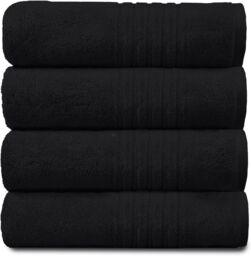 GAVENO CAVAILIA 4 Pack Hampton Towel in Black - thumbnail 1