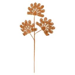 VFM e-Store Christmas Long Stem with Glitter Decoration 60cm x 22cm Orange X 1 - Size: 60 cm x 22 cm - thumbnail 1