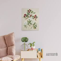 "Artery8 New Zealand Maire Tawake Tree Flowers Featon Canvas Wall Art Print in Beige - Size: W12"" x H16""" - thumbnail 3