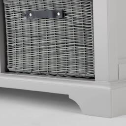 Statement Furniture Florence Sideboard with 2 Drawers & Removable Storage Baskets in Light Grey - thumbnail 5
