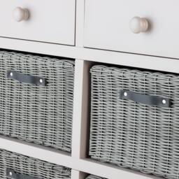 Statement Furniture Florence Sideboard with 2 Drawers & Removable Storage Baskets in Light Grey - thumbnail 4