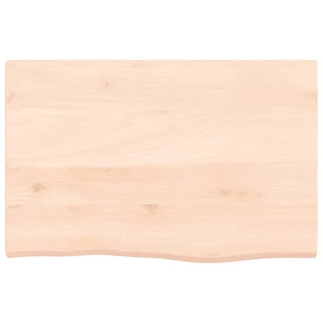 Berkfield Home Table Top 60x40x2 cm Untreated Solid Wood Oak in Light Tan - Size: 60 x 40 x 2 cm - image 1