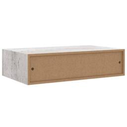 Berkfield Home Elegant Wall-mounted Drawer Shelf Concrete Grey 40x23.5x10cm MDF - Size: 40x23.5x10 cm - thumbnail 8