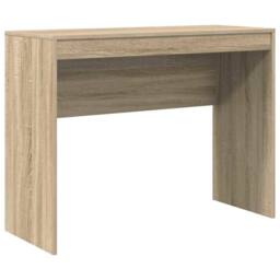 Berkfield Home Writing Desk Sonoma oak Engineered wood 100 x 40 x 76 cm Simple in Light Tan