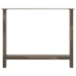 Berkfield Home Coffee Table Legs Natural Steel 2 pcs 100x(72-73) cm Steel in Grey - thumbnail 5