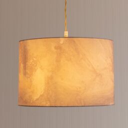 ValueLights Leanne Marble Effect Fabric Drum Easy Fit Ceiling Pendant Lamp Shade - thumbnail 3