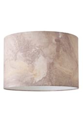 ValueLights Leanne Marble Effect Fabric Drum Easy Fit Ceiling Pendant Lamp Shade - thumbnail 6
