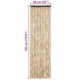 Berkfield Home Insect Curtain Beige 56x185 cm Chenille - thumbnail 7