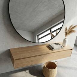 Garden Greatness Relica Large Round Black wall Mirror - Size: 1 Pack - thumbnail 2