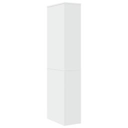 Berkfield Home Narrow Bathroom Cupboard with Wheels White Engineered Wood - thumbnail 6