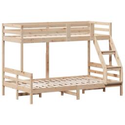 Berkfield Home Beautiful Bunk Bed without Mattress 90x200/120x200 cm Solid Wood in Light Brown