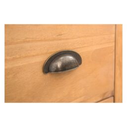 Cabinet Bits Lucca 3 Drawer Dressing Table Set Brass Cup Handle in Light Brown - thumbnail 5