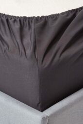 Homescapes Egyptian Cotton Fitted Sheet 12 inch 1000 Thread Count in Charcoal - Size: Single Fitted - thumbnail 2