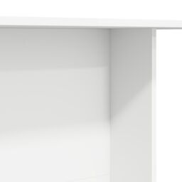 Berkfield Home Dining Table White 110x60x75 cm Engineered Wood - Size: 110 x 60 x 75 cm - thumbnail 8