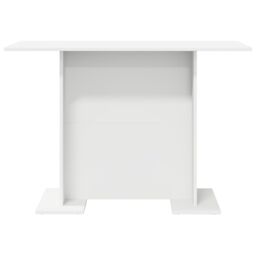 Berkfield Home Dining Table White 110x60x75 cm Engineered Wood - Size: 110 x 60 x 75 cm - thumbnail 5