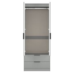 Ready Assembled 2 U Menai 2 Door 2 Drawer Wardrobe (Ready Assembled) in Dark Grey - thumbnail 8