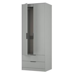 Ready Assembled 2 U Menai 2 Door 2 Drawer Wardrobe (Ready Assembled) in Dark Grey - thumbnail 6