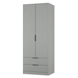 Ready Assembled 2 U Menai 2 Door 2 Drawer Wardrobe (Ready Assembled) in Dark Grey - thumbnail 4