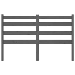 Berkfield Home Bed Headboard Grey 206x4x100 cm Solid Wood Pine - Size: 206 x 4 x 100 cm - thumbnail 4