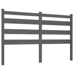 Berkfield Home Bed Headboard Grey 206x4x100 cm Solid Wood Pine - Size: 206 x 4 x 100 cm - thumbnail 1