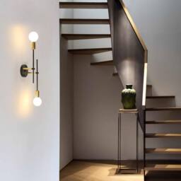 COMELY Sputnik Ceiling Light, E27 2 Lights Industrial Chandelier in Black - thumbnail 5
