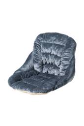 Living and Home Soft Plush Anti-Slip Seat Cushion with Elastic Straps in Grey - thumbnail 4