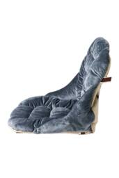 Living and Home Soft Plush Anti-Slip Seat Cushion with Elastic Straps in Grey - thumbnail 5