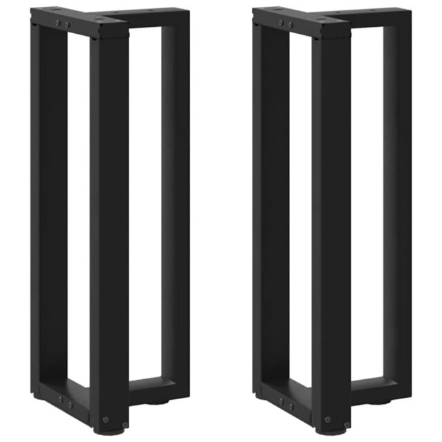 Berkfield Home Console Table Legs T-Shaped¬†2 pcs Black 25x28x(72-73) cm Steel - image 1