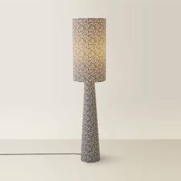 ValueLights Bertie Leopard Print Full Fabric Midi Floor Lamp in Tan - thumbnail 3