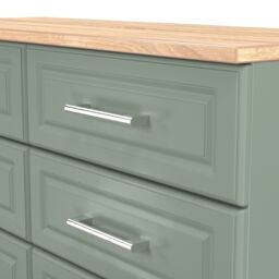 Ready Assembled 2 U Norfolk 6 Drawer Wide Chest (Ready Assembled) in Pale Green - thumbnail 4