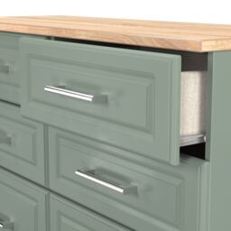 Ready Assembled 2 U Norfolk 6 Drawer Wide Chest (Ready Assembled) in Pale Green - thumbnail 5