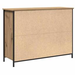 Berkfield Home Sideboard Artisan Oak 100x35x75 cm Engineered Wood in Brown - Size: 100 x 35 x 75 cm - thumbnail 6