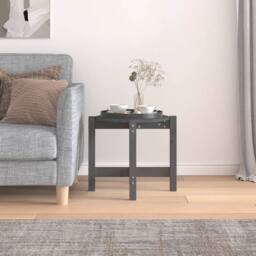 Berkfield Home Beautiful Coffee Table Grey Ã˜ 52.5x45 cm Solid Wood Pine - thumbnail 1