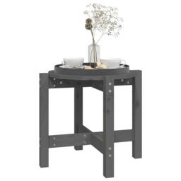 Berkfield Home Beautiful Coffee Table Grey Ã˜ 52.5x45 cm Solid Wood Pine - thumbnail 4