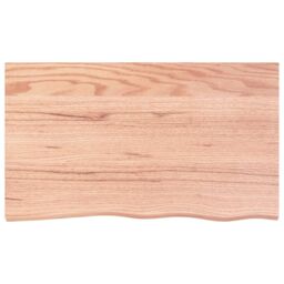 Berkfield Home Table Top Light Brown 100x60x2 cm Treated Solid Wood Oak - Size: 100 x 60 x 2 cm - thumbnail 3