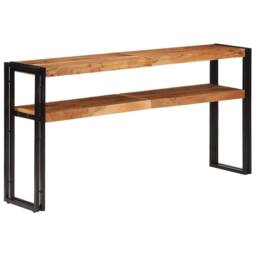 Berkfield Home Console Table 150x30x75 cm Solid Acacia Wood in Brown - Size: 150 x 30 x 75 cm - thumbnail 2