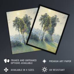 "Artery8 Sunset Landscape at Saint Charles Pissarro Framed Wall Art Print - Size: W12"" x H16""" - thumbnail 2