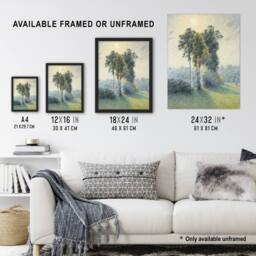 "Artery8 Sunset Landscape at Saint Charles Pissarro Framed Wall Art Print - Size: W12"" x H16""" - thumbnail 3