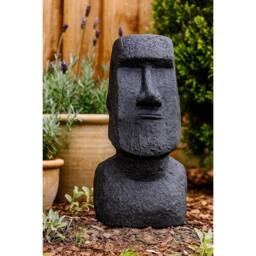 SPETLEK Garden Decor Moai Ornament 40cm Anthracite in Grey - thumbnail 3