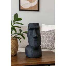 SPETLEK Garden Decor Moai Ornament 40cm Anthracite in Grey - thumbnail 2