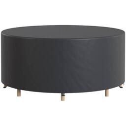 OUTSUNNY Round Garden Furniture Cover Waterproof Dia.214 x 70 cm, Black - Size: 214 x 70 cm - thumbnail 2