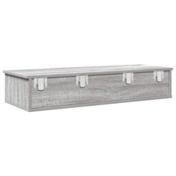 Berkfield Home Wall Shelf with Drawers Grey Sonoma 100x37.5x19 cm Engineered Wood - thumbnail 6