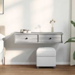 Berkfield Home Wall Shelf with Drawers Grey Sonoma 100x37.5x19 cm Engineered Wood - thumbnail 3