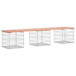 Berkfield Home Garden Bench Gabion Design 203x44x42 cm Solid Wood Douglas in Brown - Size: 203 x 44 x 42 cm - thumbnail 5