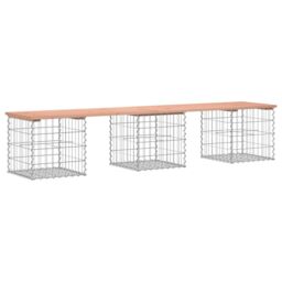 Berkfield Home Garden Bench Gabion Design 203x44x42 cm Solid Wood Douglas in Brown - Size: 203 x 44 x 42 cm - thumbnail 2