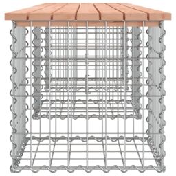 Berkfield Home Garden Bench Gabion Design 203x44x42 cm Solid Wood Douglas in Brown - Size: 203 x 44 x 42 cm - thumbnail 4