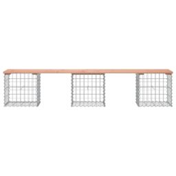 Berkfield Home Garden Bench Gabion Design 203x44x42 cm Solid Wood Douglas in Brown - Size: 203 x 44 x 42 cm - thumbnail 3