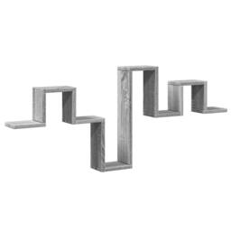 Berkfield Home Wall Shelf Grey Sonoma 104.5x10x43 cm Engineered Wood - thumbnail 1